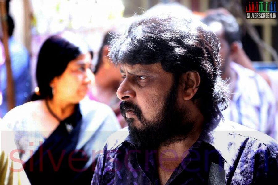 Director Vikraman at Director Ramanarayanan's Funeral