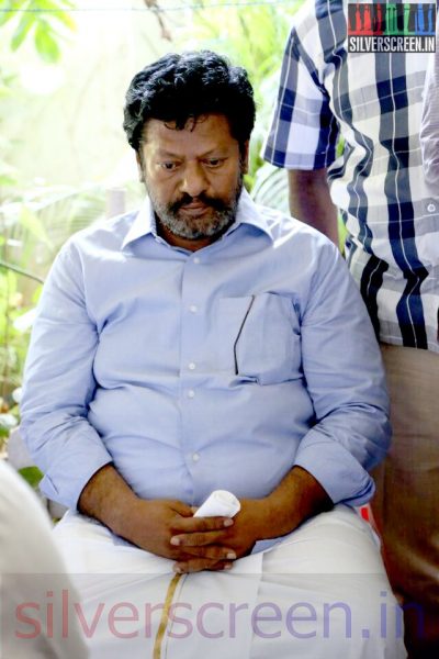 Actor Rajkiran at Director Ramanarayanan's Funeral