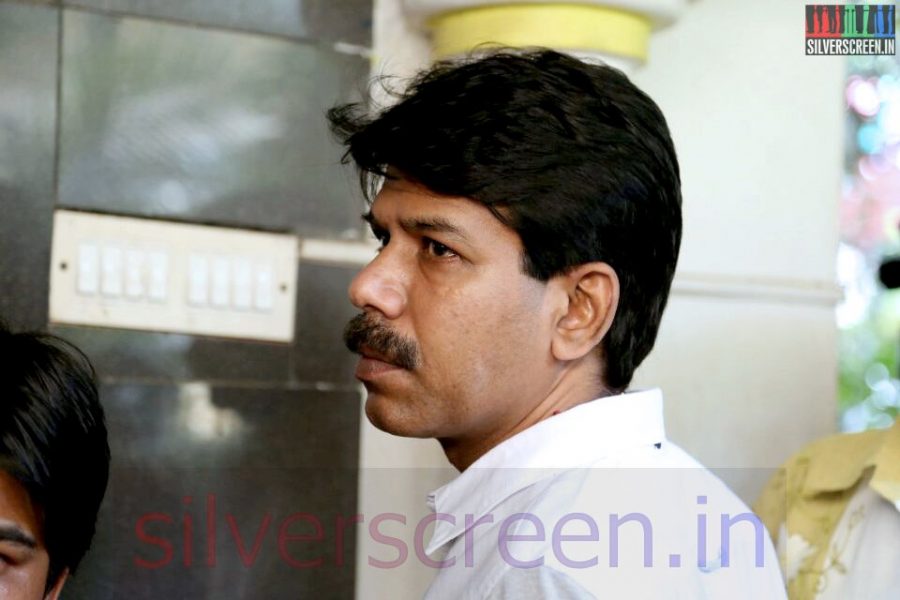 Director Bala at Director Ramanarayanan's Funeral