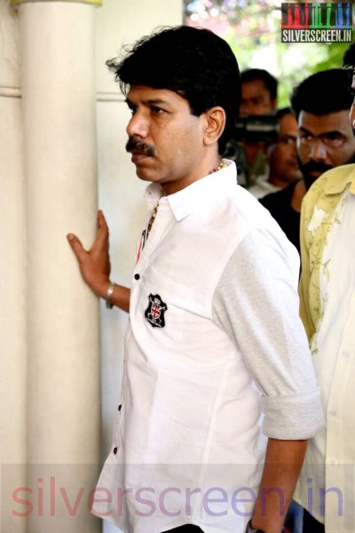 Director Bala at Director Ramanarayanan's Funeral