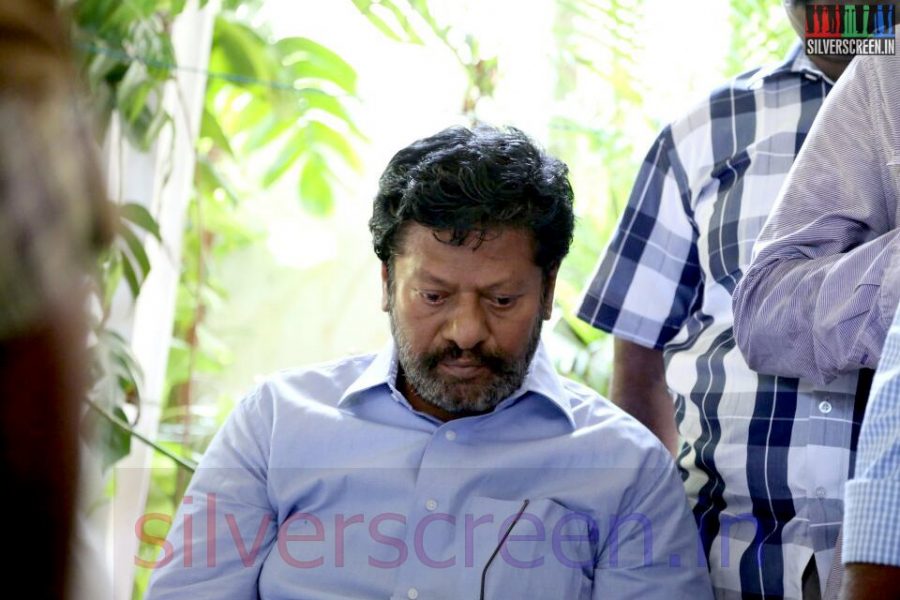 Actor Rajkiran at Director Ramanarayanan's Funeral