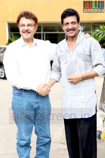 Nizhalgal Ravi and Sarath Babu at the Ramanujan Movie Press Meet