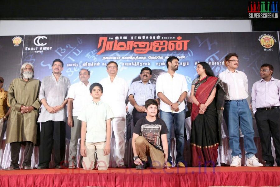 Actor Abhinay Vaddi, Suhasini, Sarath Babu, Nizhalgal Ravi at the Ramanujan Movie Press Meet