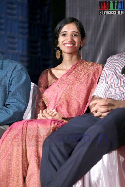 Producer Sindhu Rajasekaran at the Ramanujan Movie Press Meet