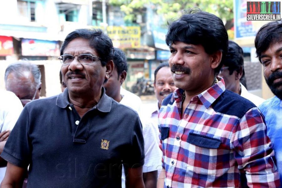 Director Bala and Bharathiraja at Salim Movie Audio Launch