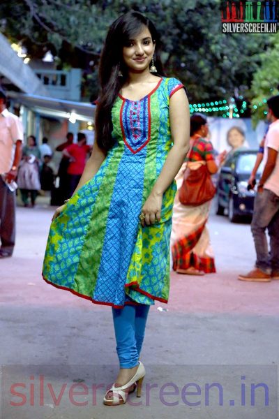 Actress Leema Babu looking pretty cute at the Sooraiyadal Movie Press Show