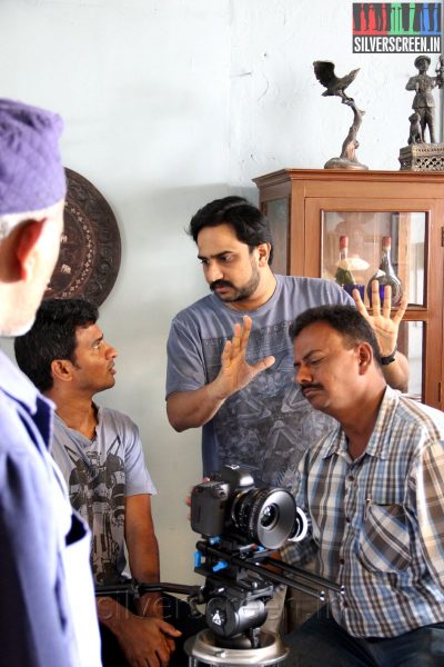 Director RS Prasanna on the sets of The Quest (Movie Stills)