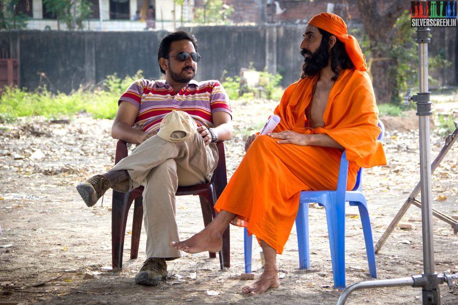 Director RS Prasanna and Sandeep on the sets of The Quest (Movie Stills)