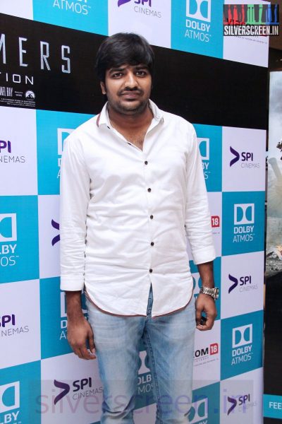 Actor Sathish at Transformers 4 (Or Transformers: Age of Extinction) Premier