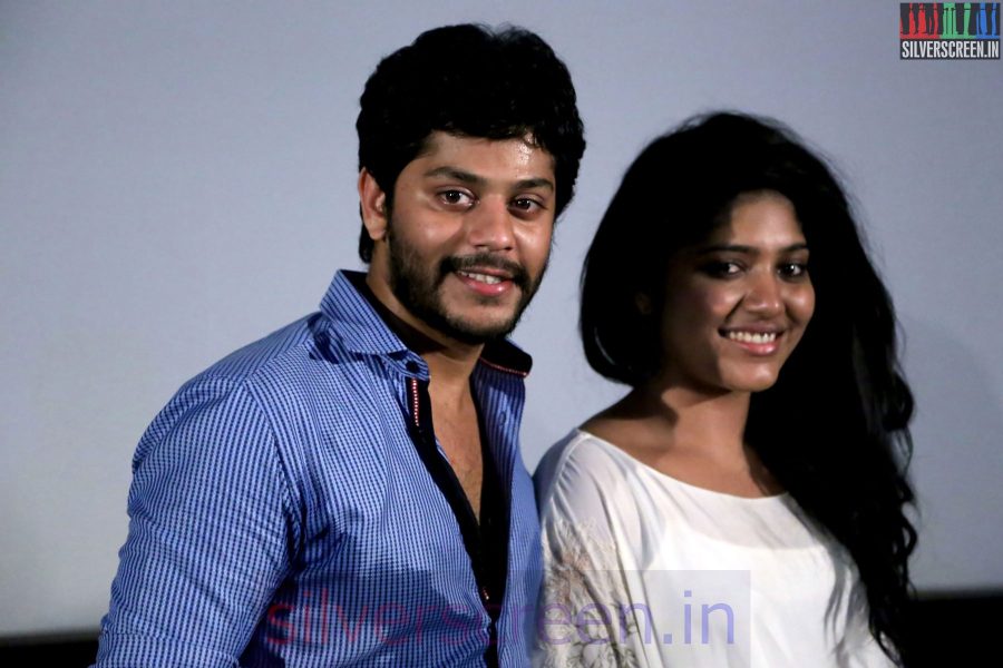 Actress Samyuktha Hornad and Tejas at the Un Samayal Arayil Press Meet