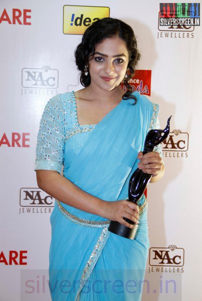 Actress Nithya Menen at 61st Filmfare Awards 2014