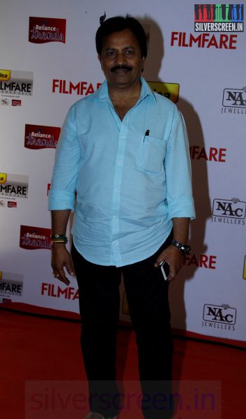 Producer AM Rathnam at 61st Filmfare Awards 2014