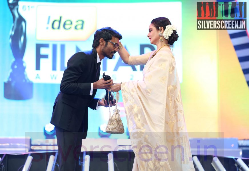 Actor Dhanush at 61st Filmfare Awards 2014