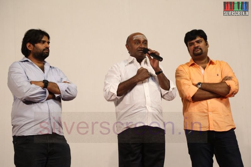 Director Haresh, Hari Shankar and Actor MS Bhaskar at Aaaah Trailer Launch Event