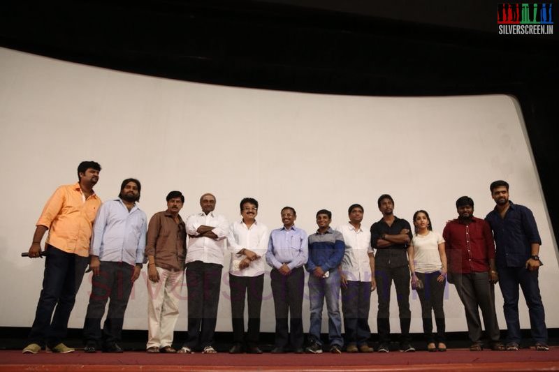 Director Haresh, Hari Shankar, Keyaar, Actress Meghna, Actor MS Bhaskar and Gokulnath at Aaaah Trailer Launch Event