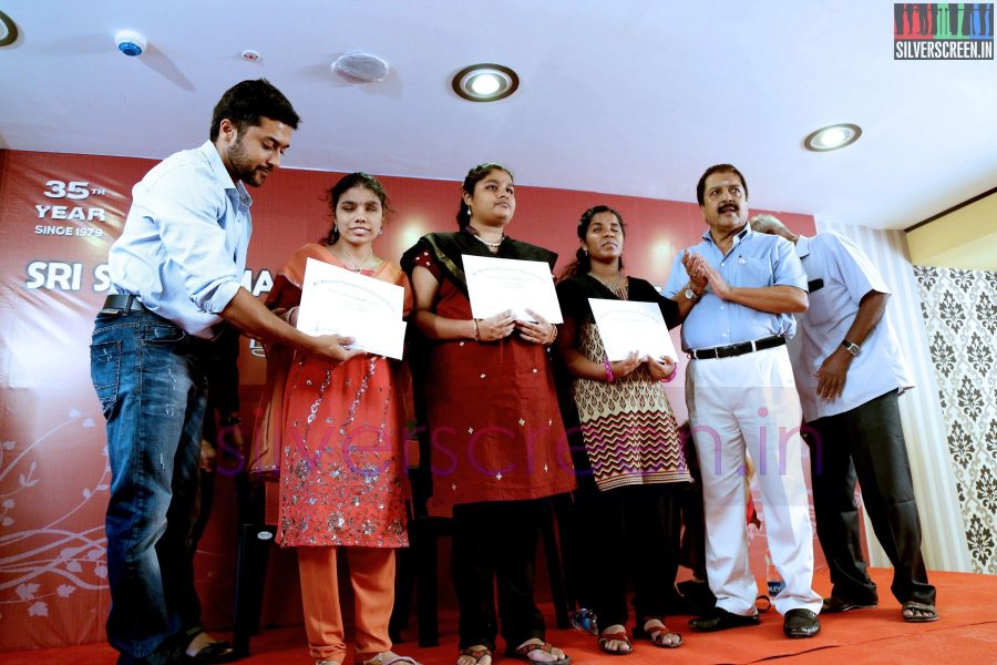 Actor Suriya and Sivakumar at the Agaram Event (Sivakumar Educational Trust)