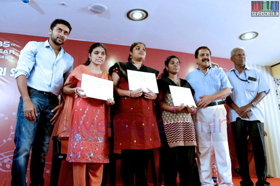 Actor Suriya and Sivakumar at the Agaram Event (Sivakumar Educational Trust)