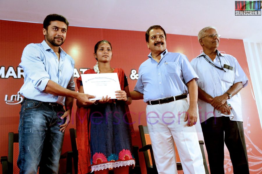 Actor Suriya and Sivakumar at the Agaram Event (Sivakumar Educational Trust)