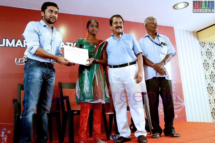 Actor Suriya and Sivakumar at the Agaram Event (Sivakumar Educational Trust)