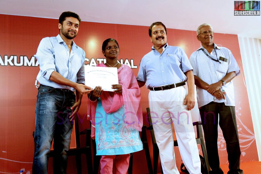 Actor Suriya and Sivakumar at the Agaram Event (Sivakumar Educational Trust)