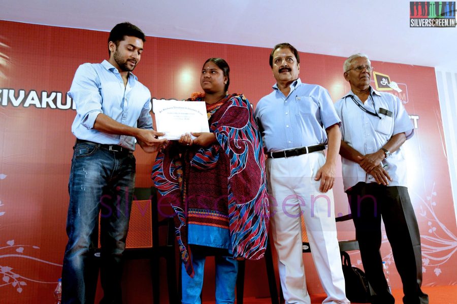 Actor Suriya and Sivakumar at the Agaram Event (Sivakumar Educational Trust)