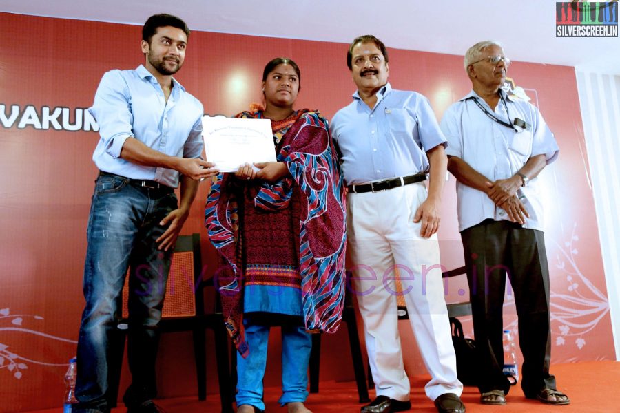 Actor Suriya and Sivakumar at the Agaram Event (Sivakumar Educational Trust)