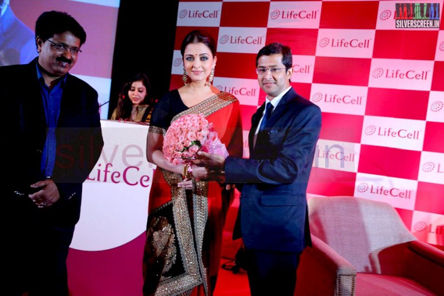 Actress Aishwarya Rai launching Lifecell's Public Stem Cell Bank in Chennai