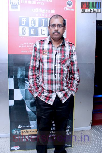 Director RK Selvamani at Sathuranga Vettai Premiere Show