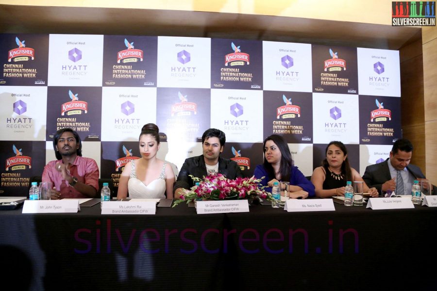 Actor Ganesh Venkatraman and Actress Raai Laxmi at the CFIW 2014 Kingfisher Premium 6th Chennai International Fashion Week