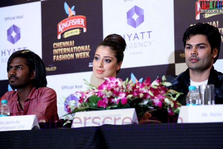 Actor Ganesh Venkatraman and Actress Raai Laxmi at the CFIW 2014 Kingfisher Premium 6th Chennai International Fashion Week