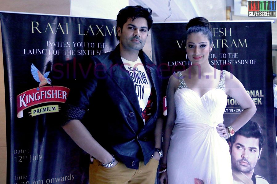 Actor Ganesh Venkatraman and Actress Raai Laxmi at the CFIW 2014 Kingfisher Premium 6th Chennai International Fashion Week