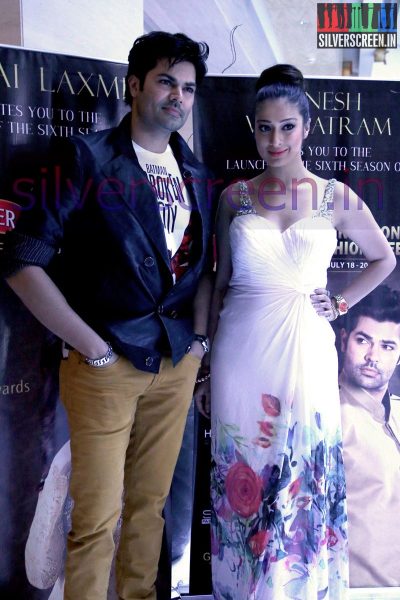 Actor Ganesh Venkatraman and Actress Raai Laxmi at the CFIW 2014 Kingfisher Premium 6th Chennai International Fashion Week