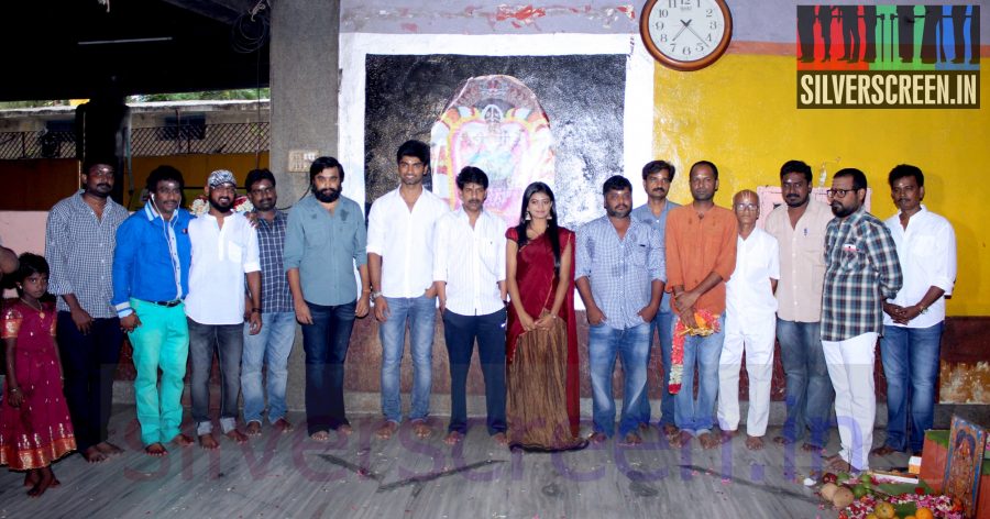 Director Sarkunam, Bala, Actor Atharvaa, Sasikumar and Actress Anandhi at Bala's B Studio's Production No.5 Pooja Stills