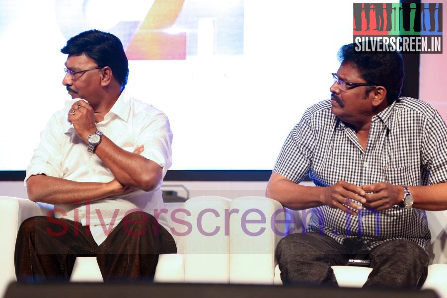 Director K Bhagyaraj and KS Ravikumar in Launch of Cheran's Cinema to Home (Or C2H)