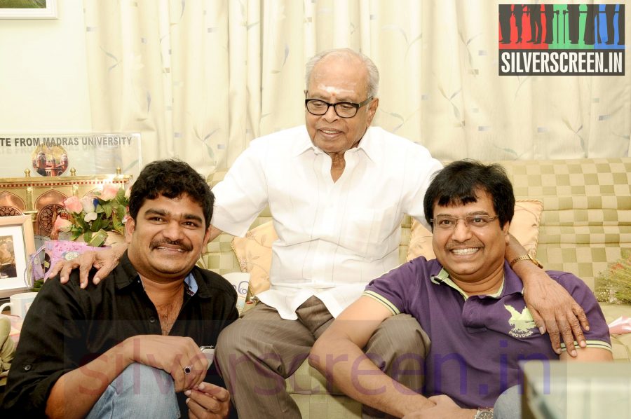 Actor Cell Murugan and Vivek at K Balachander's Birthday Celebration