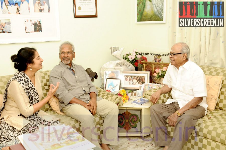 Director Mani Ratnam, Suhasini Mani Ratnam at K Balachander's Birthday Celebration