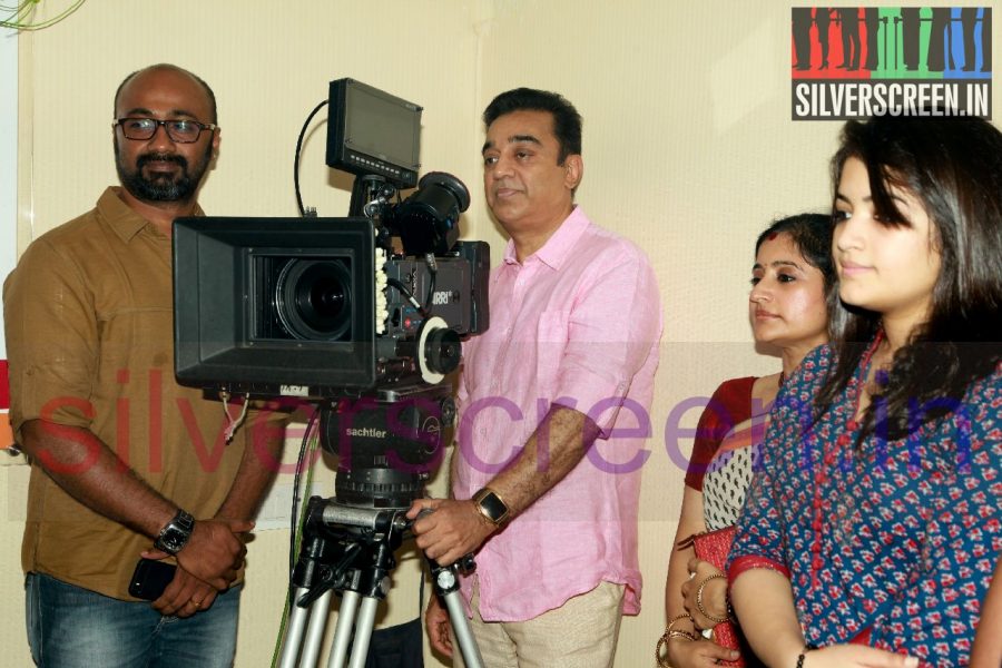 Actor Kamal Haasan at Drishyam Remake Pooja Function