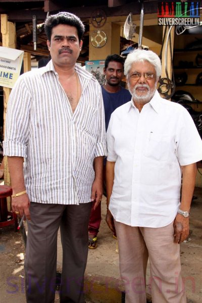 Director Suraj (Or Suraaj) and Editor Mohan at Lakshmi Movie Makers Production No.27 (Or Jayam Ravi Suraj Untitled Film)