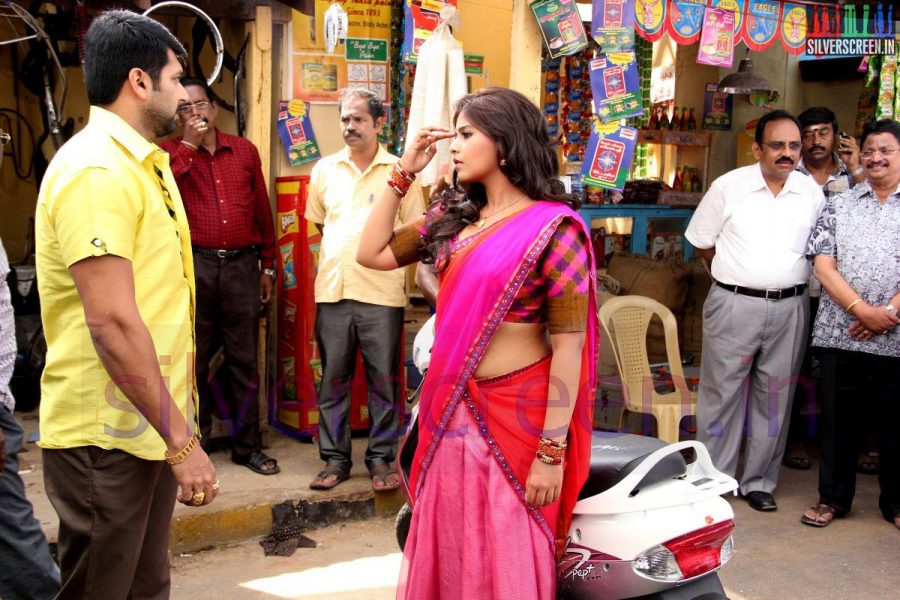 Actress Anjali and Actor Jayam Ravi at Lakshmi Movie Makers Production No.27 (Or Jayam Ravi Suraj Untitled Film)