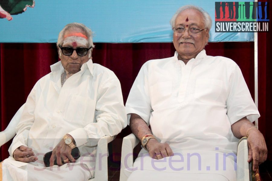 Music Director MS Viswanathan and Vidyasagar at the Launch of Celestial Treasure Album by Dr M Balamuralikrishna