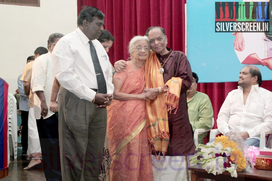 Music Director MS Viswanathan and Vidyasagar at the Launch of Celestial Treasure Album by Dr M Balamuralikrishna