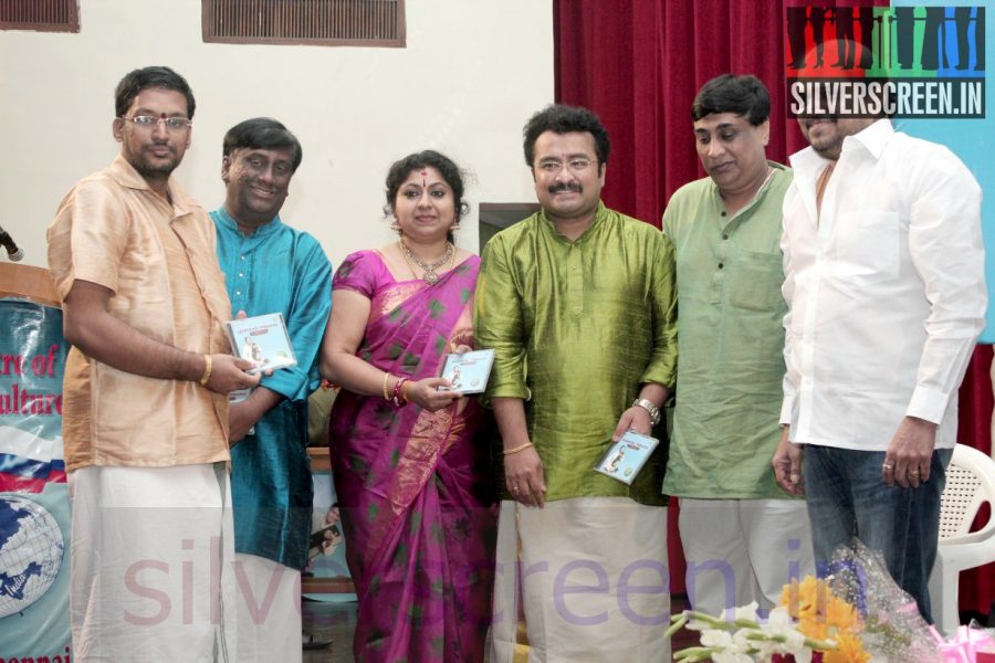 Music Director MS Viswanathan and Vidyasagar at the Launch of Celestial Treasure Album by Dr M Balamuralikrishna