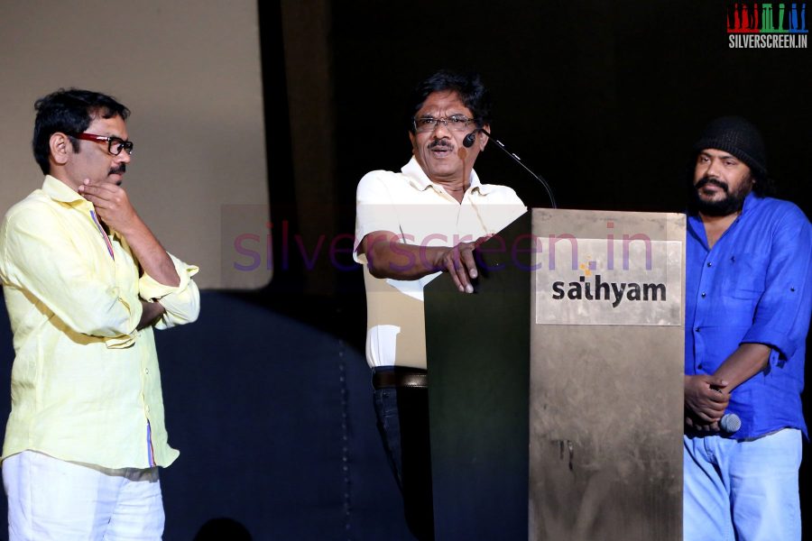 Director P Bharathiraja and Actor Joe Malloori at Mosakuttu Audio Launch Event Stills