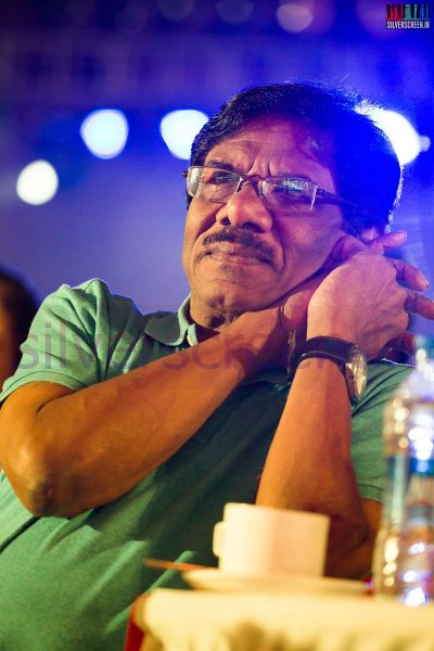 Director P Bharathiraja at the Puthiyathalaimurai (Puthiya Thalaimurai) Tamizhan Awards 2014