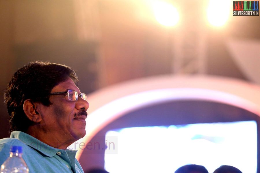 Director P Bharathiraja at the Puthiyathalaimurai (Puthiya Thalaimurai) Tamizhan Awards 2014