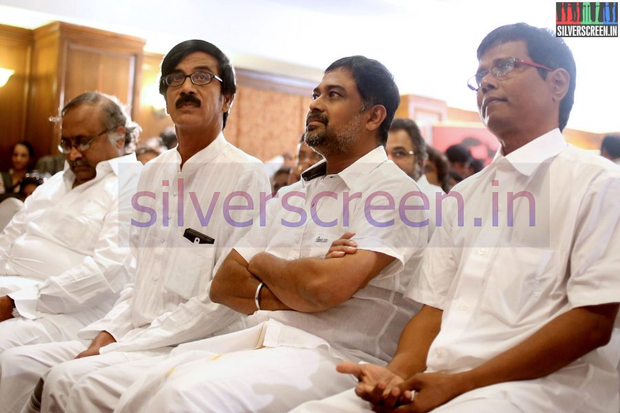 Director Lingusamy, Balaji Sakthivel, Sasi and Manobala at Sathuranga Vettai Press Meet