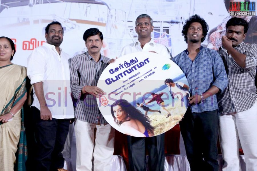 Producer V Swaminathan at Serndhu Polama Audio Launch Event