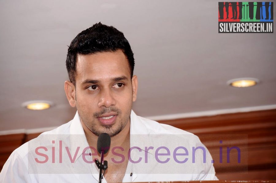 Actor Bharath, Radha Ravi, Manobala and Sriman at Stars Cricket Leaugue (Or SCL) Jersey Launch