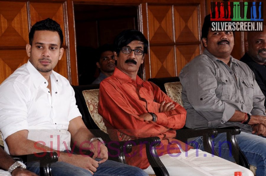 Actor Bharath, Radha Ravi, Manobala and Sriman at Stars Cricket Leaugue (Or SCL) Jersey Launch