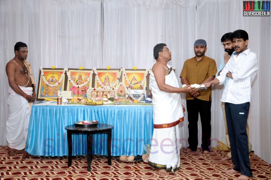 Director Bala and Actor Sasikumar at Tharai Thappattai (Or Thaarai Thappatai) Movie Launch or Pooja Event